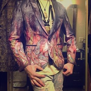Trippy Paisley Korean Suit Sz Xs